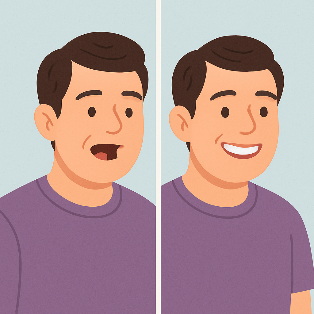 partial dentures before and after